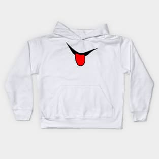 Smile - Tongue - black and red. Kids Hoodie